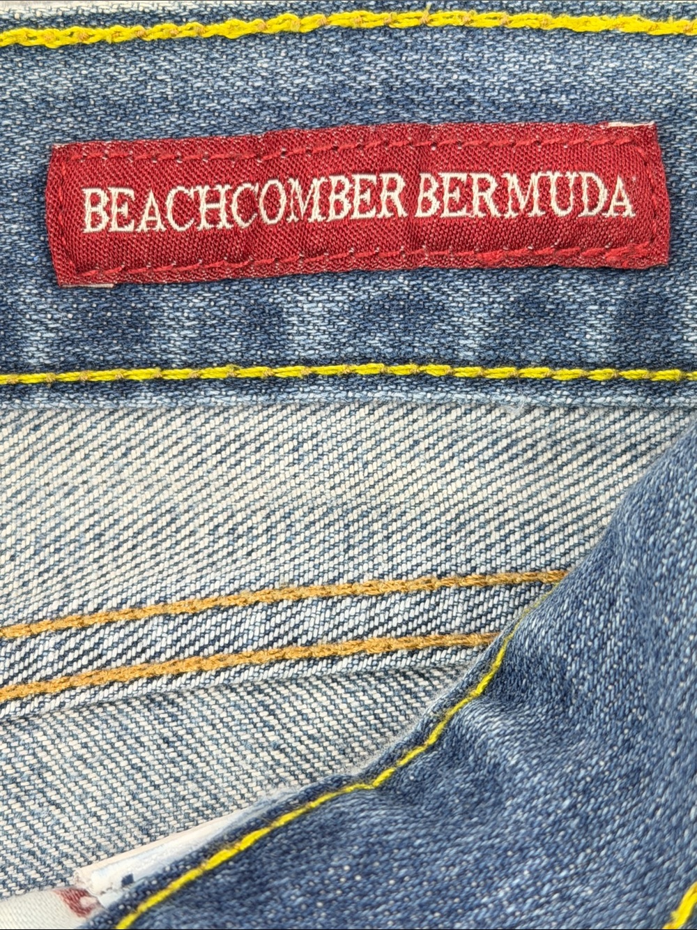 Lucky Brand Beachcomber Bermuda Denim Embroidered Pockets Shorts - Picture 3 of 7